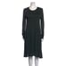 Alexander mcqueen Authentic solid dark green long sleeve midi dress medium