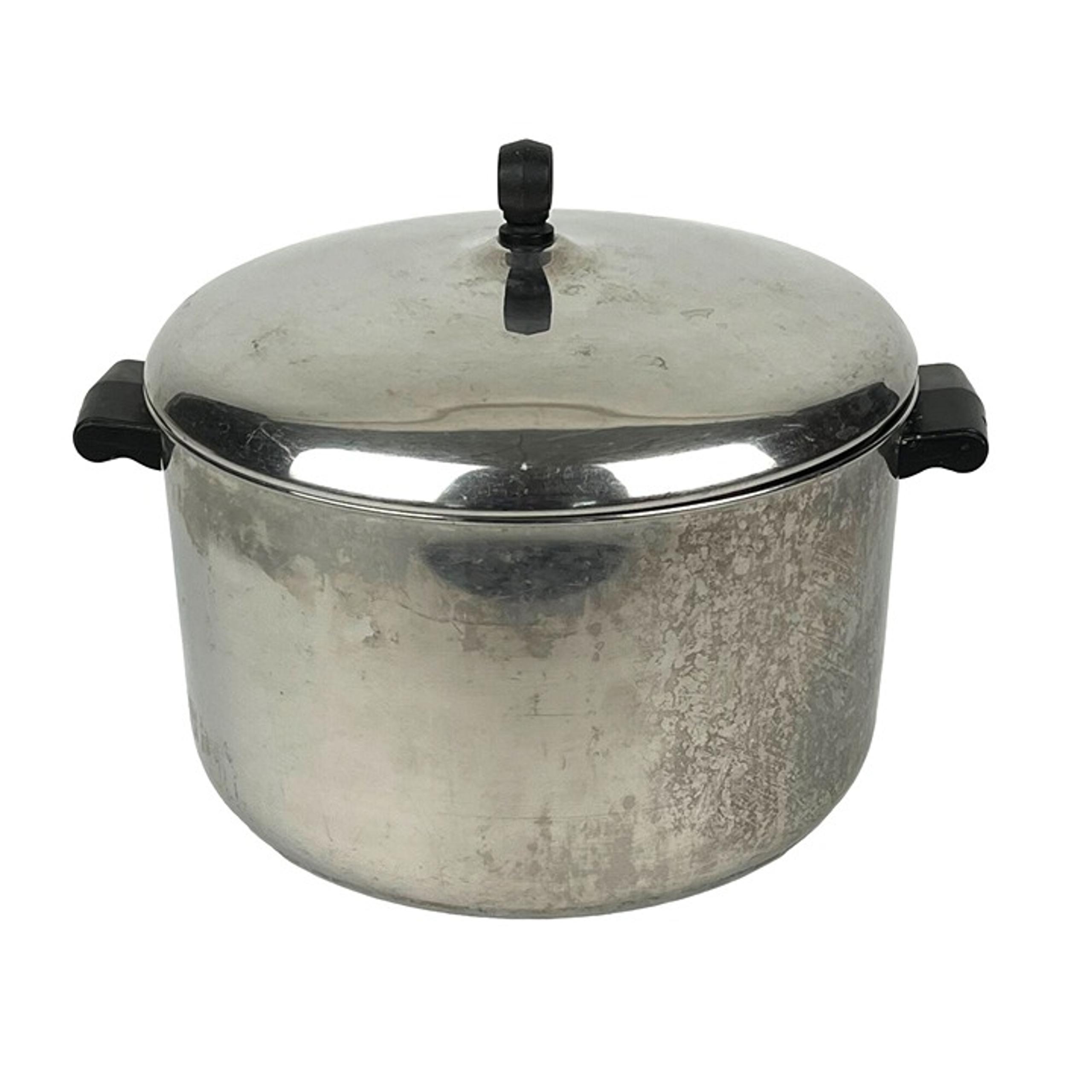 Vintage Farberware Aluminum Clad Stainless Steel 8-Quart Pot with Lid