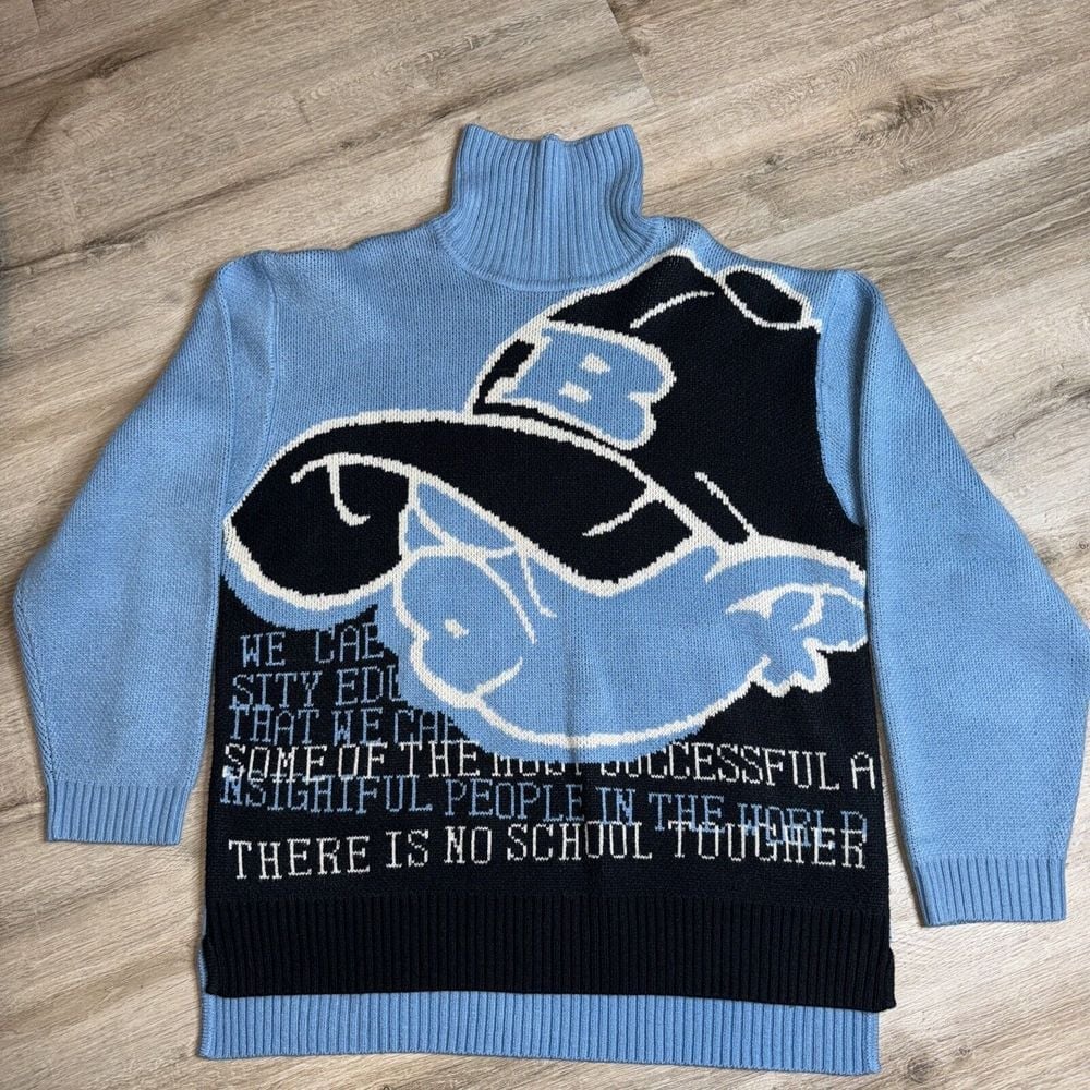 VTG Hip Hop Turtleneck Sweater Streetwear Lil Bolo School of Hard Knocks XL