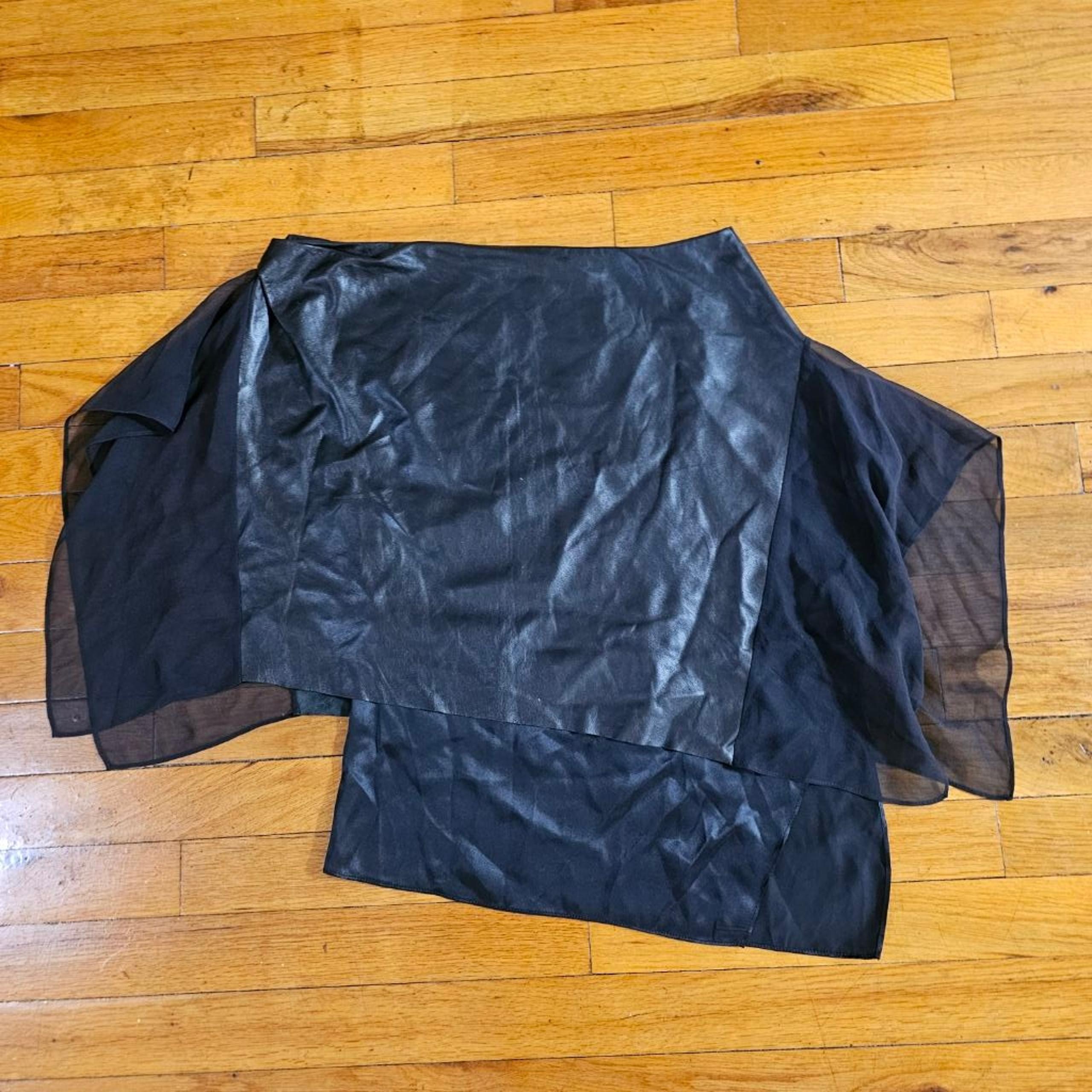 3.1 Phillip Lim Women's Silk Leather Skirt Size 2 Black
