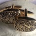 Vintage Zodaca Men’s cufflink in Roman’s Black And Gold Carved Style