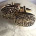 Vintage Zodaca Men’s cufflink in Roman’s Black And Gold Carved Style