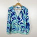 NWT Hill House The Allie Zip-Up in Ocean Kaleidoscope Sz S Hippie 70s Colorful