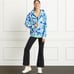NWT Hill House The Allie Zip-Up in Ocean Kaleidoscope Sz S Hippie 70s Colorful