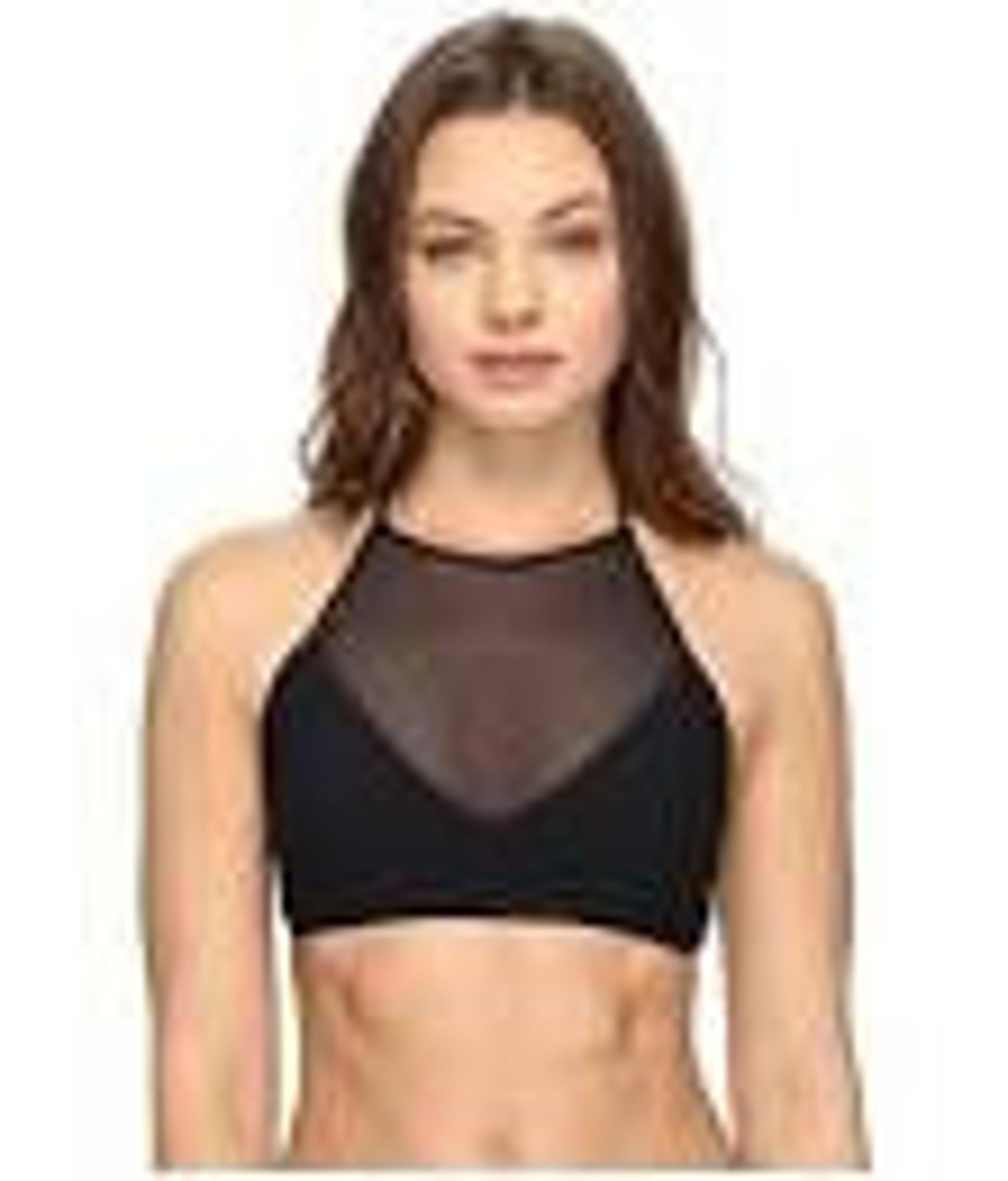Tommy Bahama Mesh Solids High-Neck Halter Bikini Top, Women's Size XS, Black