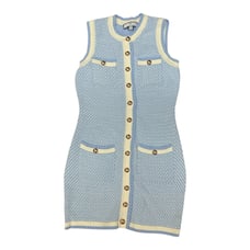 Rachel Parcell Bouclé Knit Blue Sweater Dress Size Small