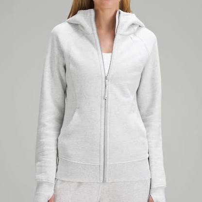 lululemon scuba zip up jacket heathered grey size 2