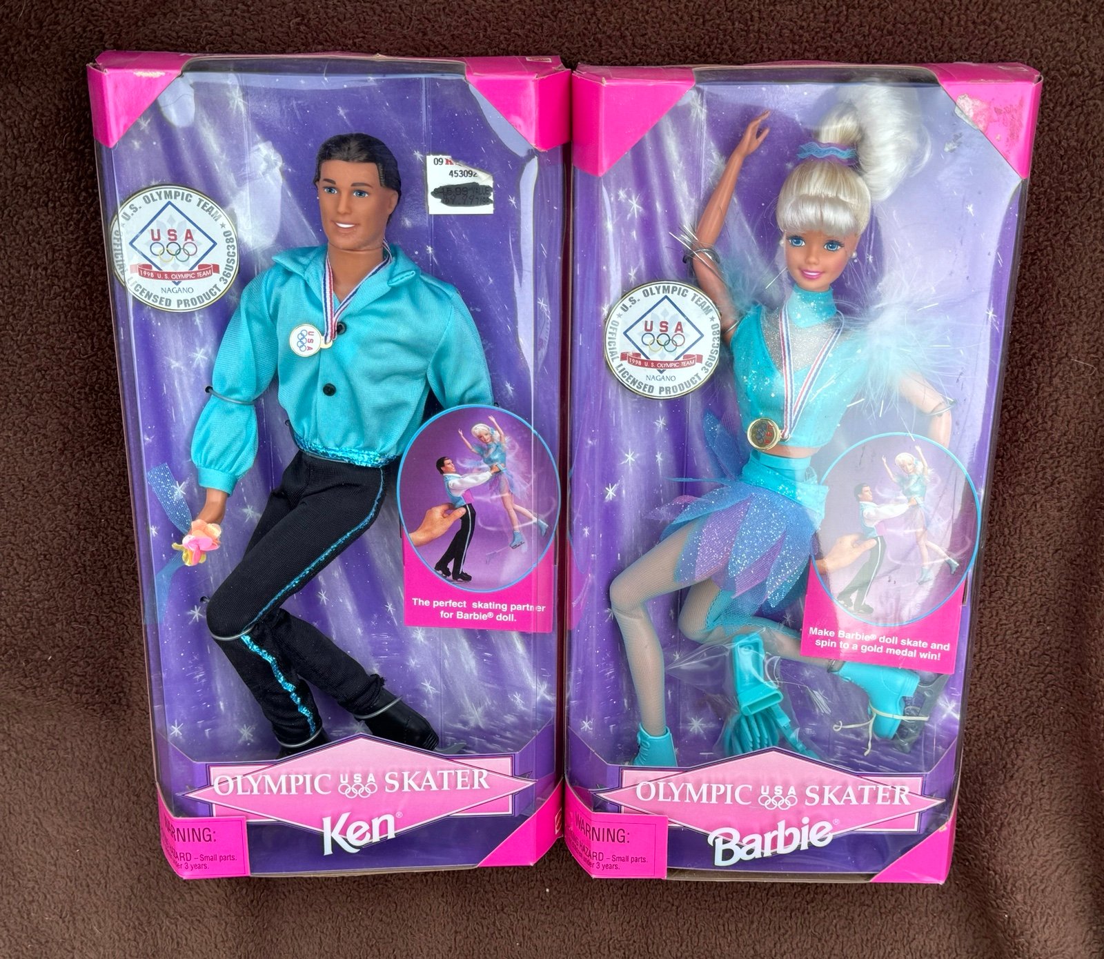 1998 Olympic Skater Barbie and Ken Set