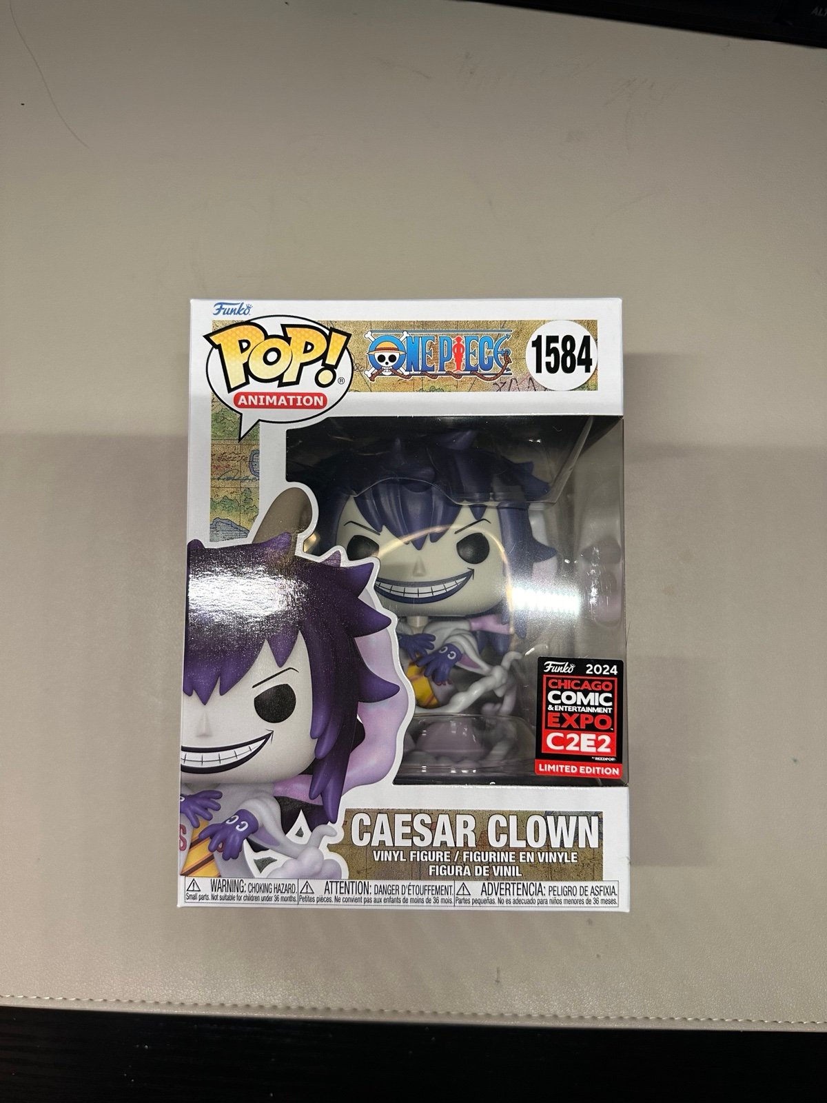 Caesar Clown One Piece Funko C2e2 Con sticker