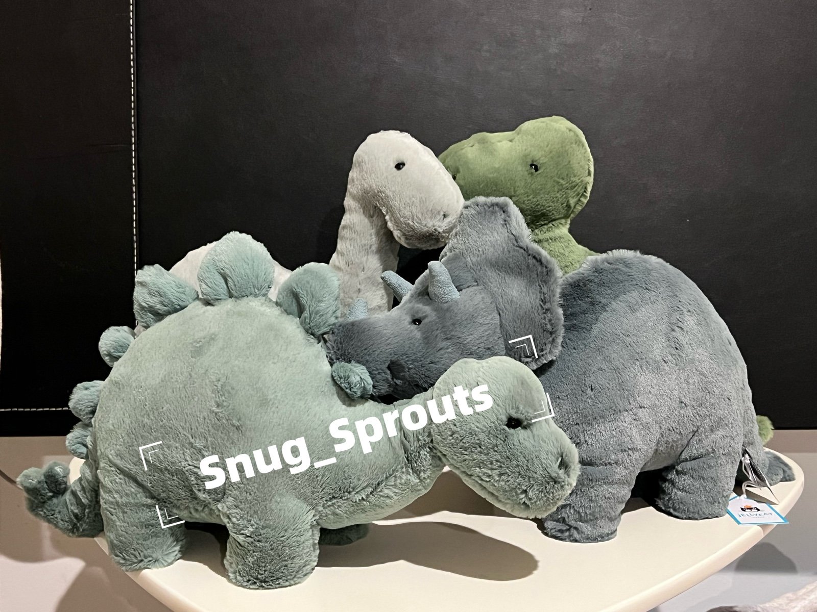 NWT Jellycat Fossilly Triceratops/T-Rex/Stegosaurus/Brontosaurus (4) Medium