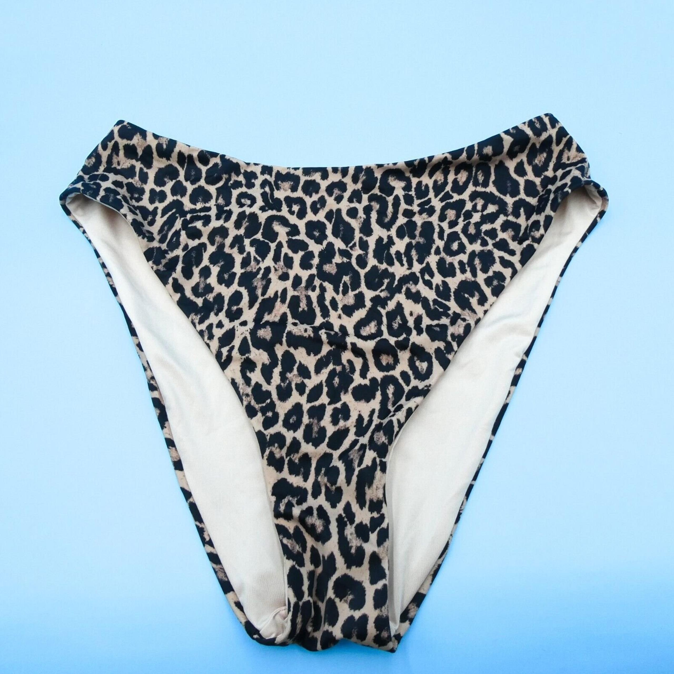 Victorias Secret Large Leopard Print High Waist Brazilian Bikini Bottom Swimwear