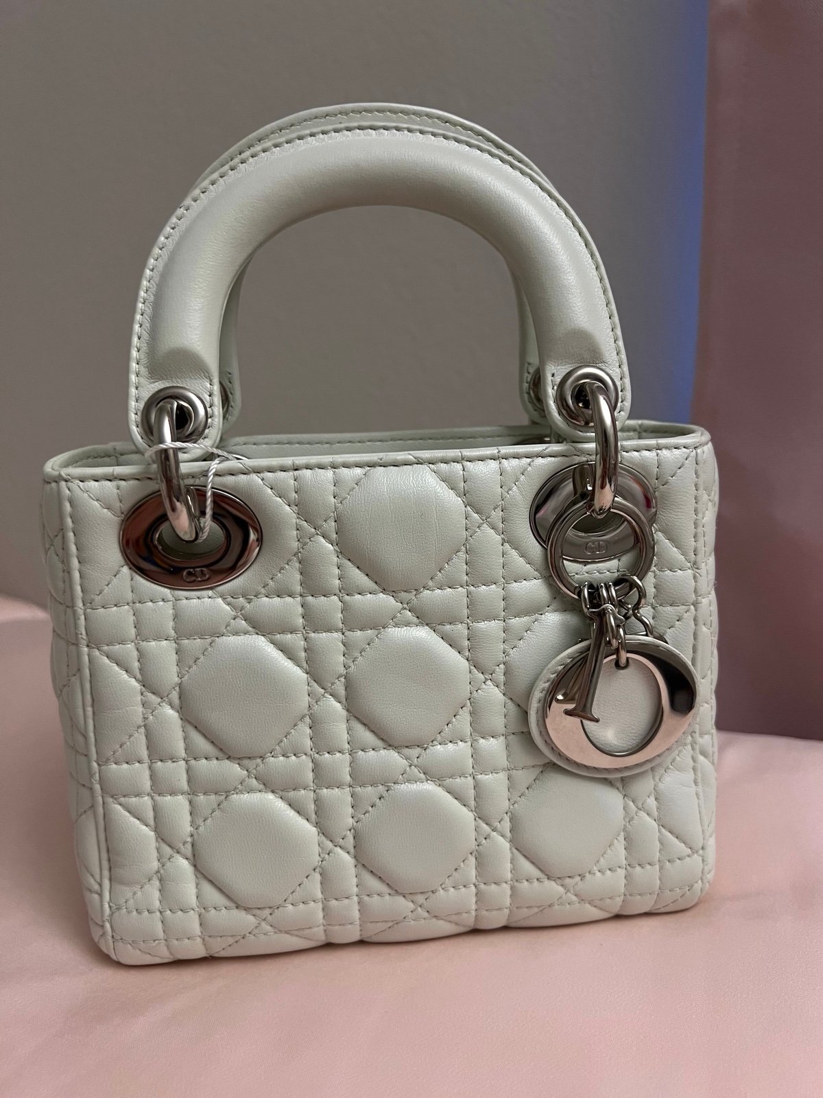 Christian Dior Lady Dior Handbag Leather Shoulder Bag