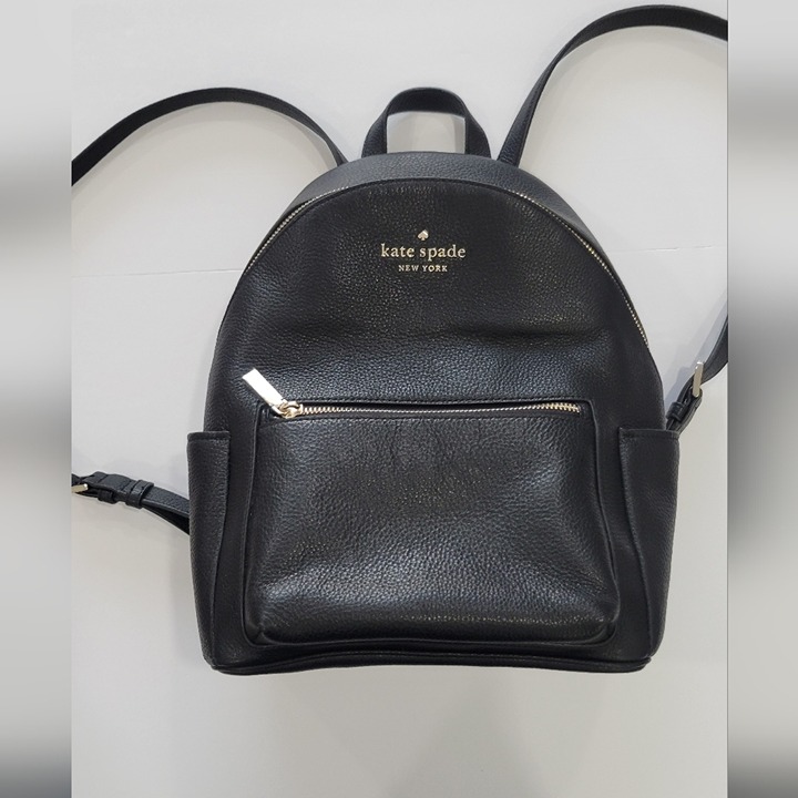 Kate Spade Medium Black Pebble Dome Backpack