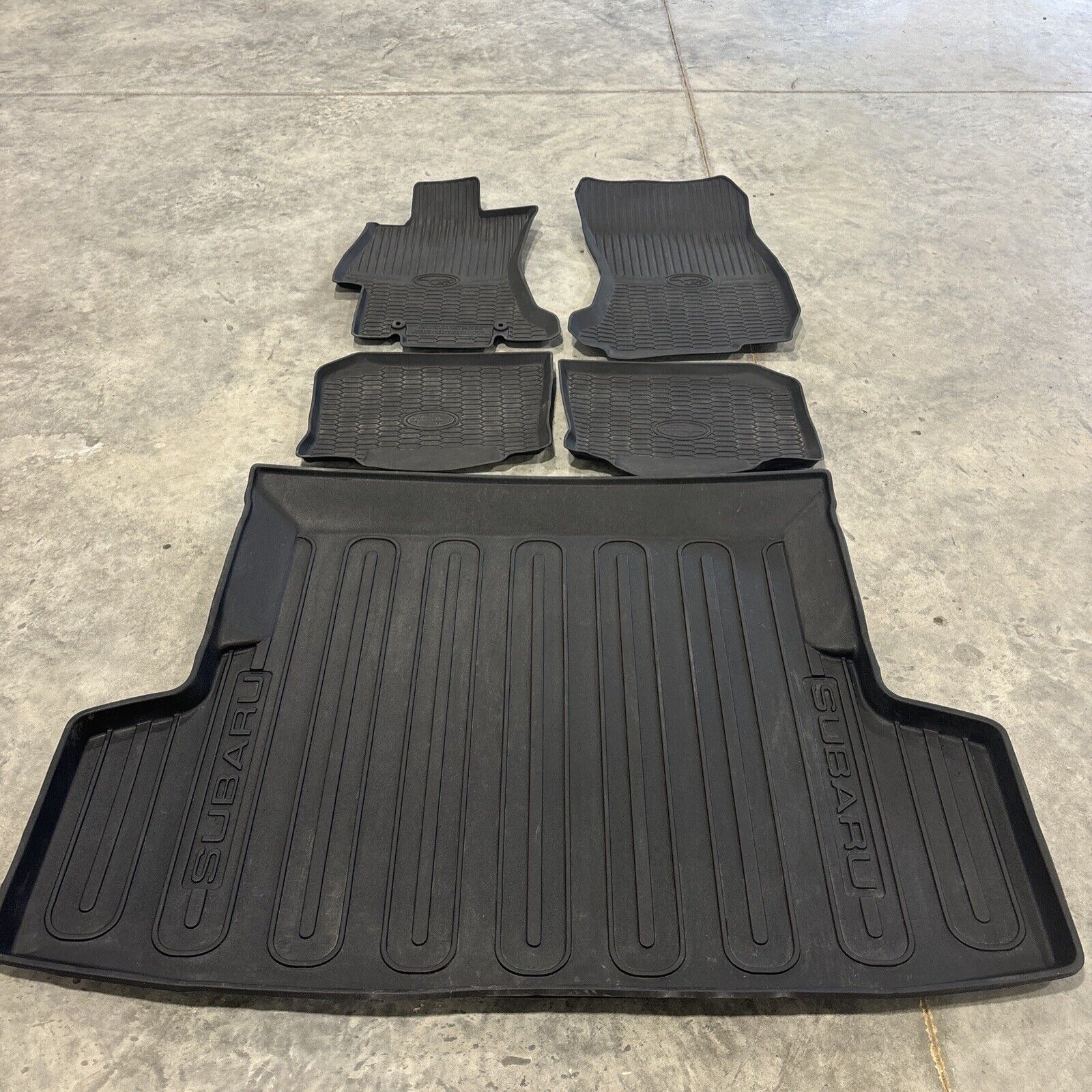 2015-2021 Subaru All Weather Floor Mats WRX J501SVA210 Genuine 4 SET & Cargo Mat