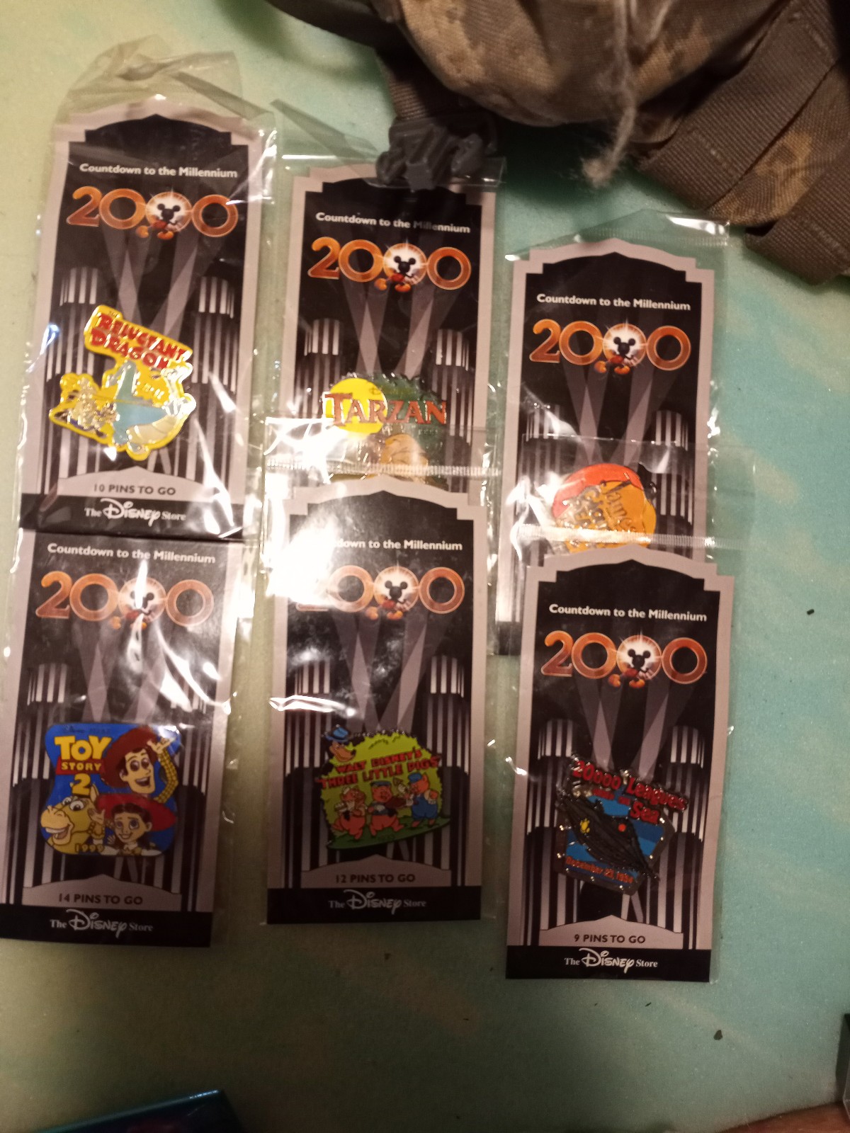 Countdown to the millennium 2000 disney pins