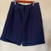 Vintage y2k oversized cargo loose blue dress shorts knee length elastic Sz 10