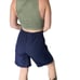 Vintage y2k oversized cargo loose blue dress shorts knee length elastic Sz 10