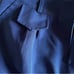 Vintage y2k oversized cargo loose blue dress shorts knee length elastic Sz 10
