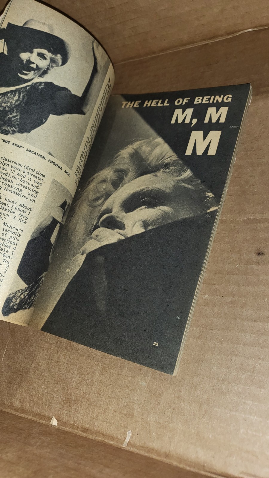X Magazine Xcitement In Pictures 1956 Betty Brosmer  Marilyn Monroe - detail