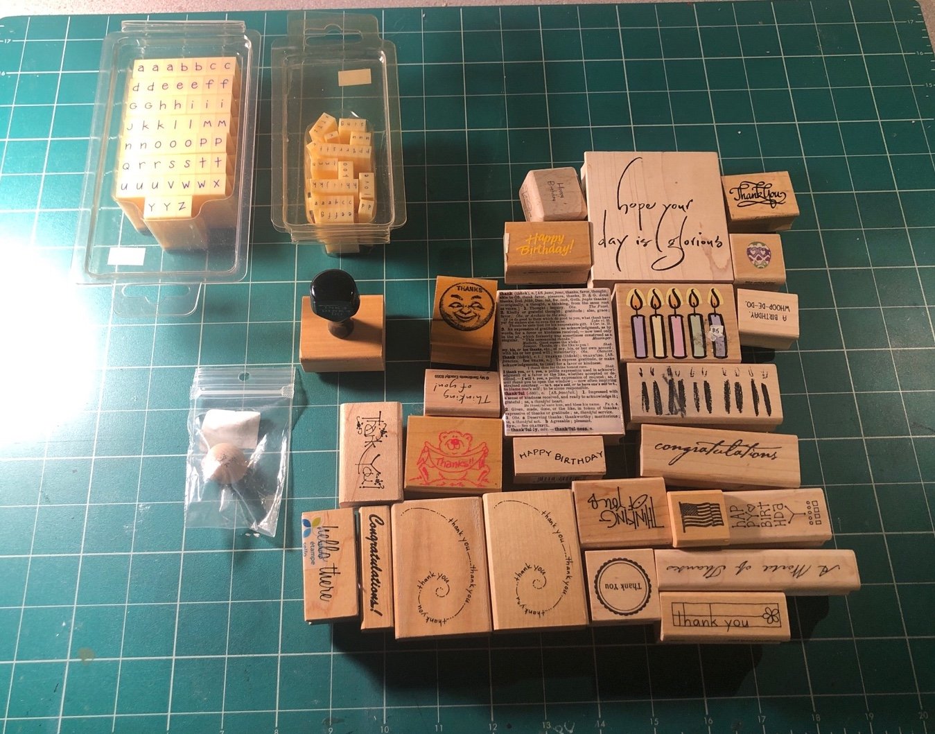 Rubber wood stamps