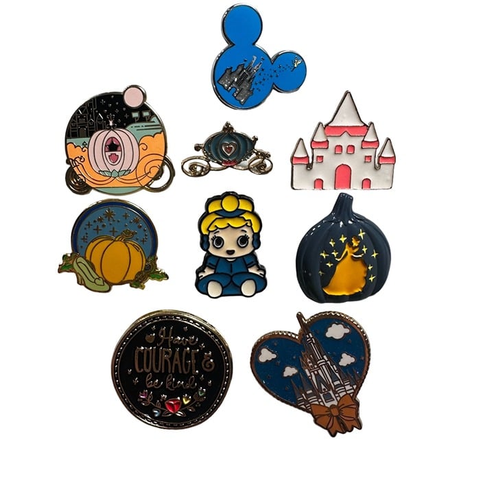 Cinderella Lapel Pin Glass Slipper Pumpkin Princess Carriage Jewelry Brooch Pin