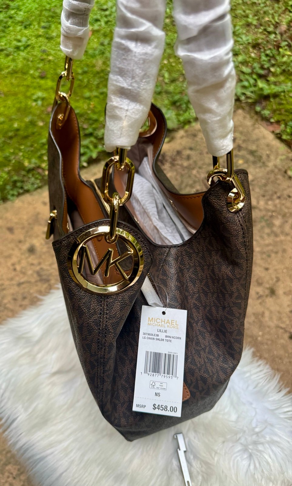michael michael kors lillie chain shoulder tote