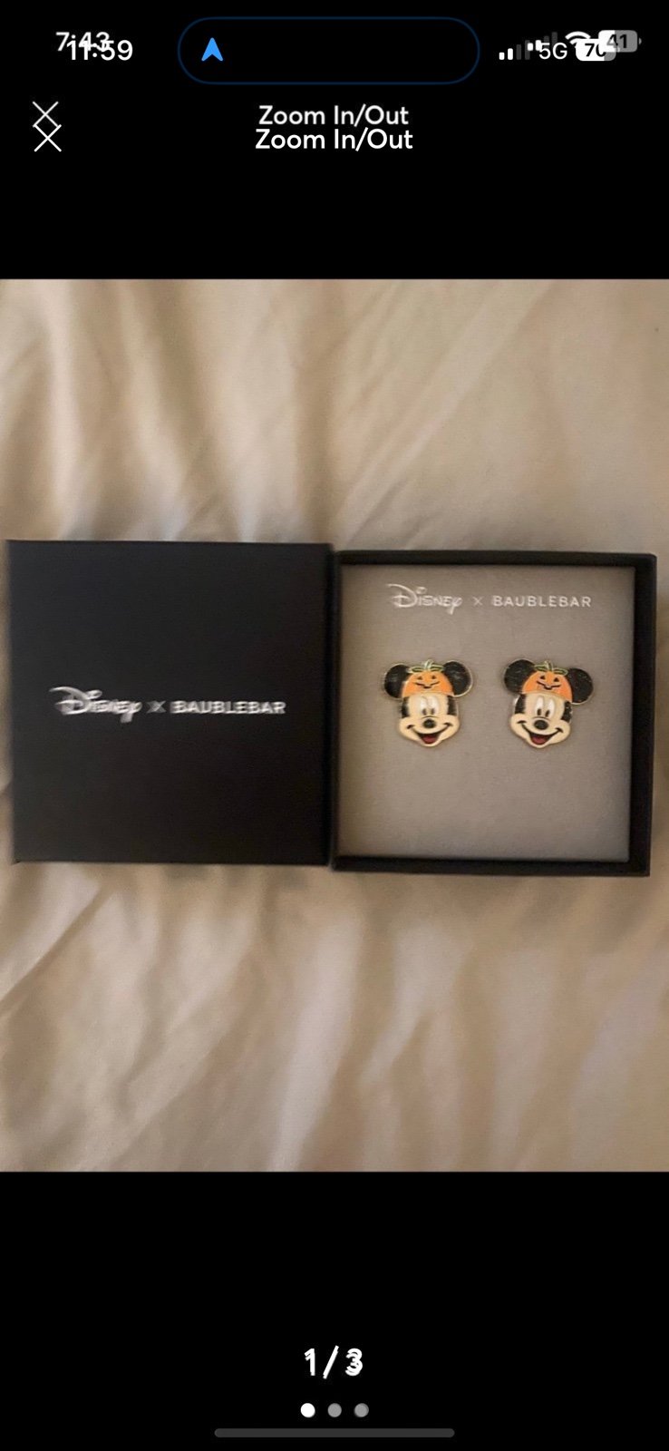 NEW Disney BaubleBar Halloween Mickey Mouse earrings