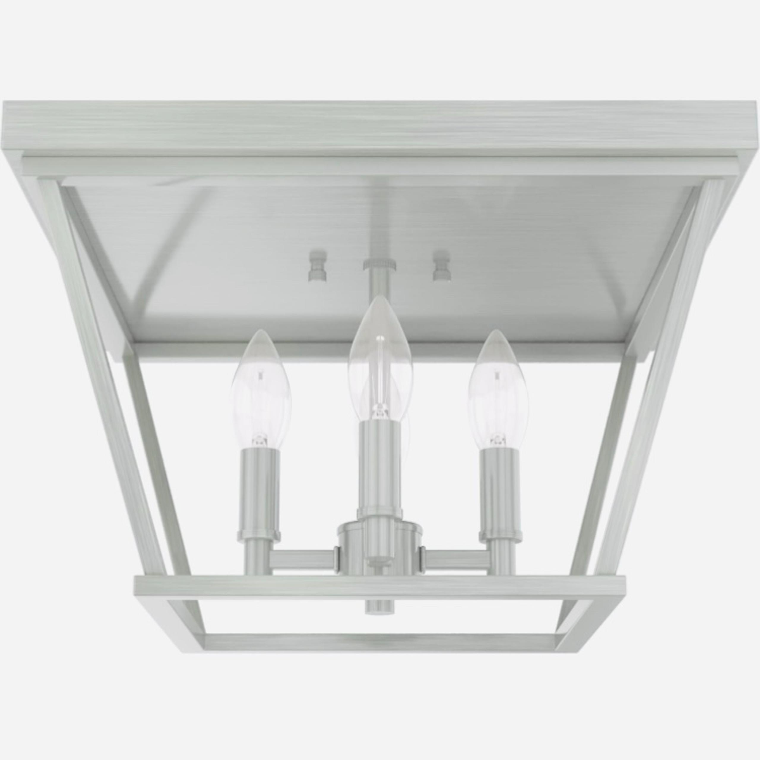 Hunter Fan Company 19076 Laurel Ridge Flush Mount Light, Brushed Nickel
