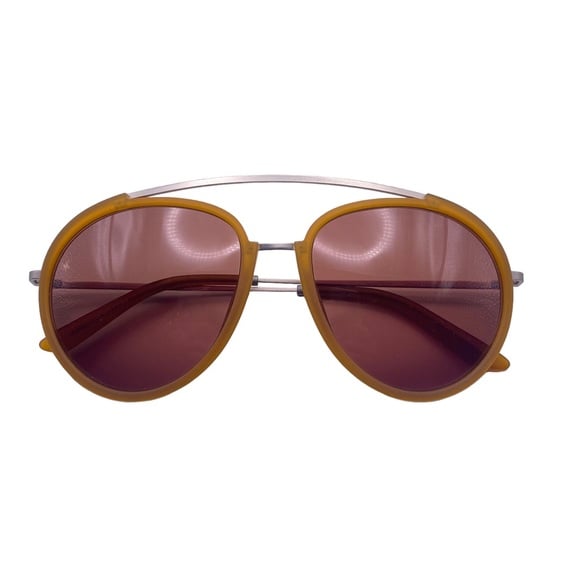 Smoke x Mirrors Viva 55mm Browline Aviator Sunglasses in Matte Miel