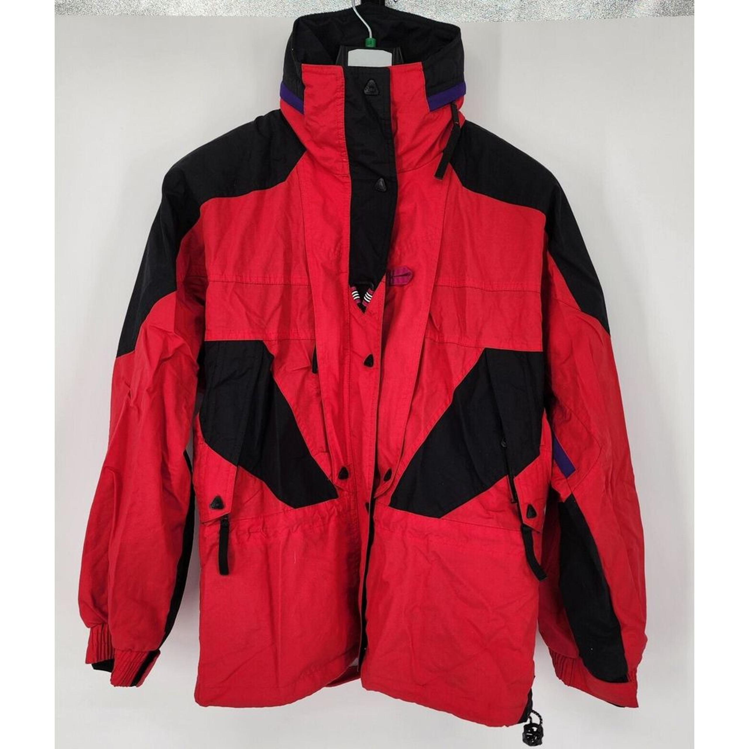 Vtg Helly Hansen Ski Jacket Mens Equipe Breathable Waterproof Parka Red Sz Small