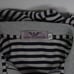 Vintage 80s Giorgio Armani Eagle Crest Navy & Gray Striped Casual Polo Shirt