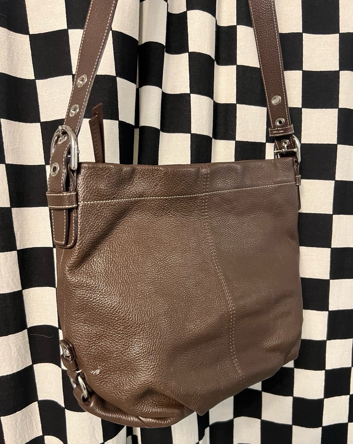 Coach Brown Pebble Leather Bag