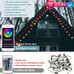 LEDiMagic Outdoor String Lights, 49 Ft Smart RGB Patio Lights, 15 LED Bulbs
