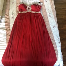 red prom dress