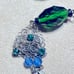 Vtg: ART DECO Czech Glass /Emerald Rhinestone 30” necklace