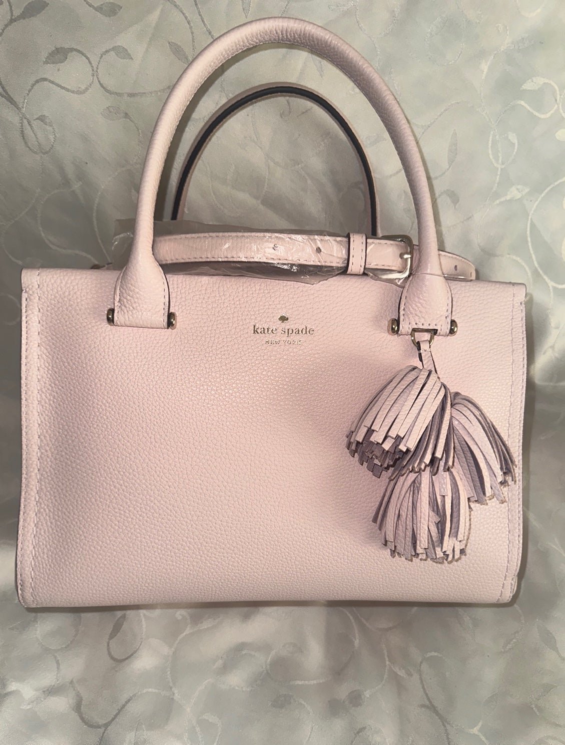 KATE SPADE NY MARYAM PINK PEBBLED LEATHER SATCHEL/HANDBAG/CROSSBODY SZ LRG