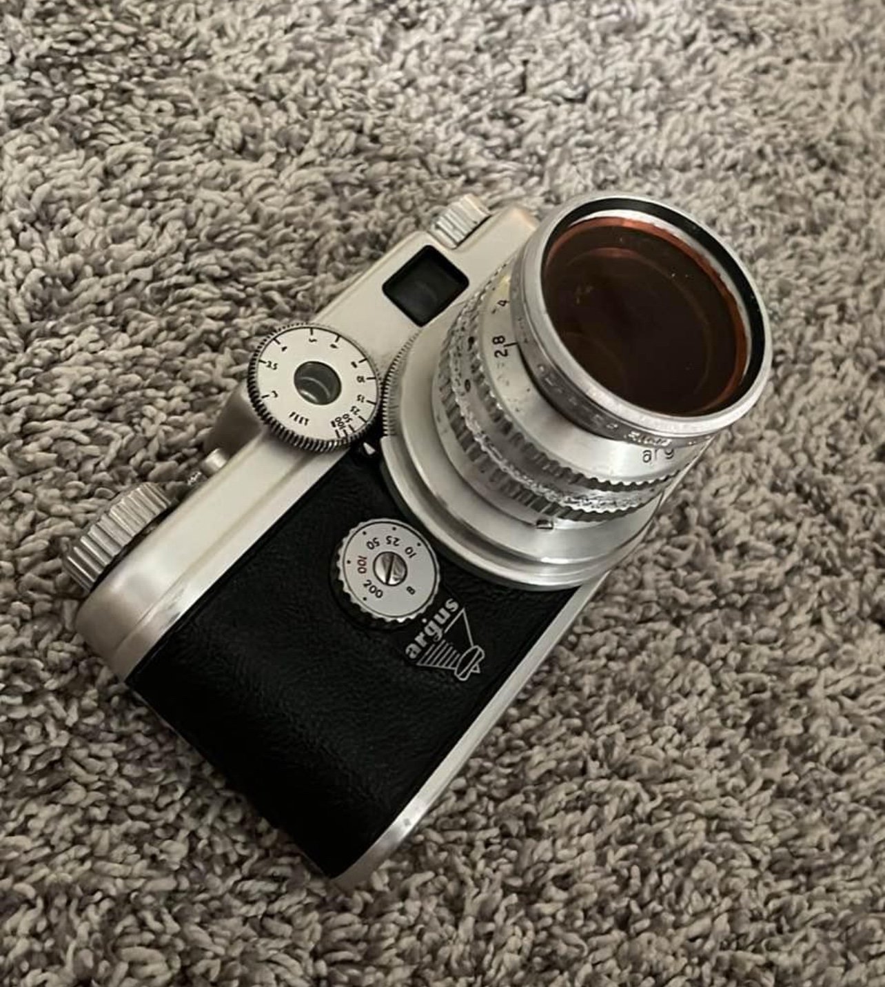 Argus C-4 35mm Rangefinder Camera with 50mm f/2.8 Coated Cintar Lens - Vintage 1