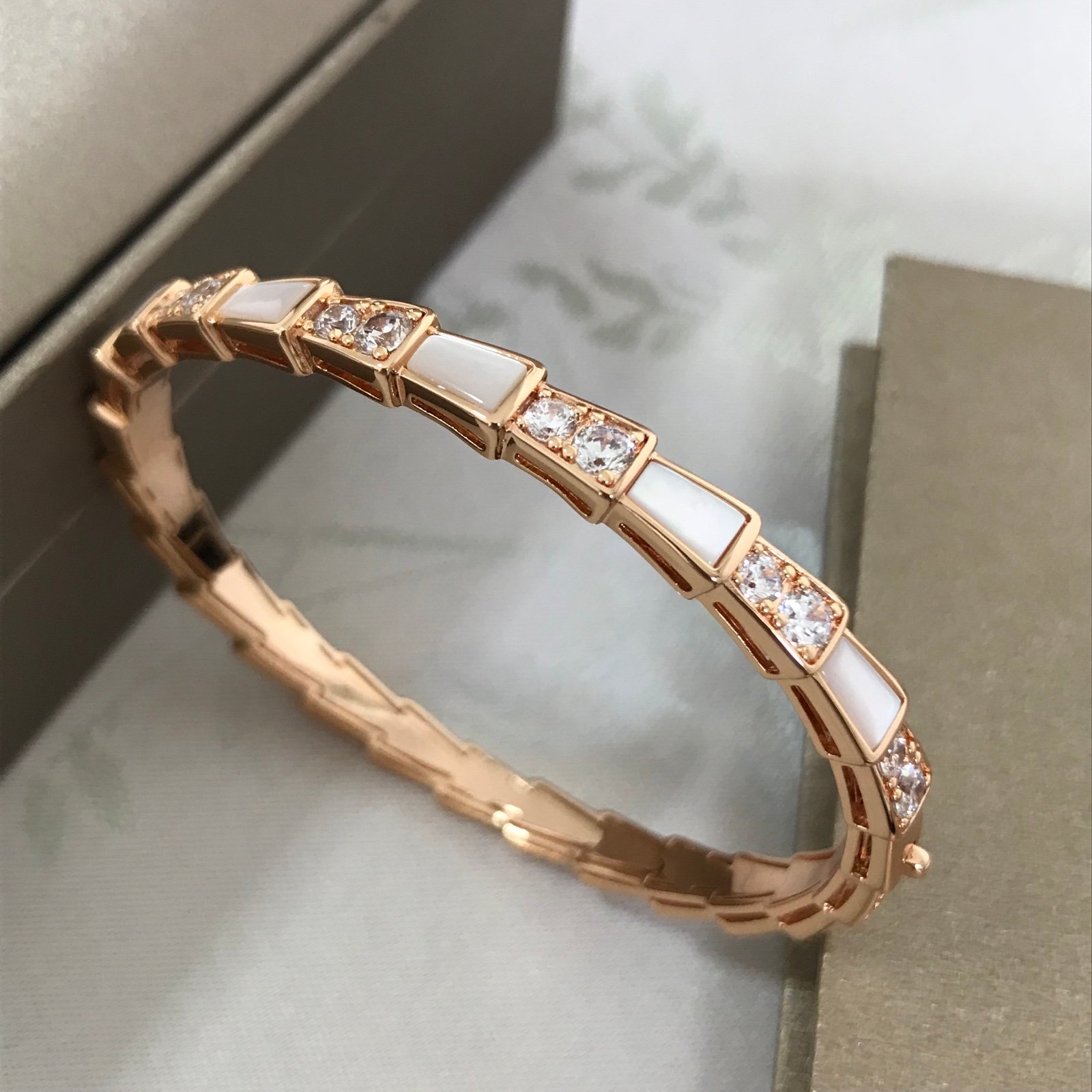 Pearl Serpenti Bangle Bracelet