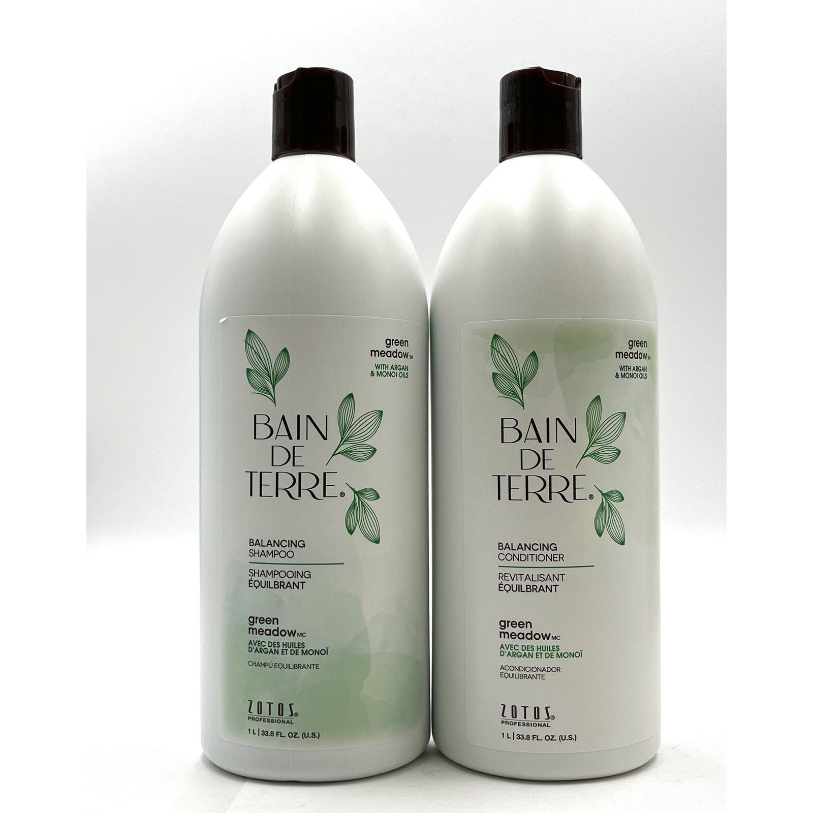 Bain De Terre Green Meadow Balancing Shampoo & Conditioner 33.8 oz Duo