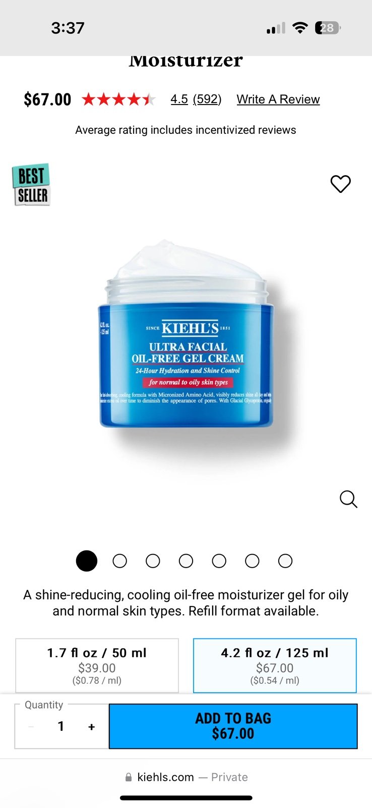 Kiehls ultra facial fresh cleanser set