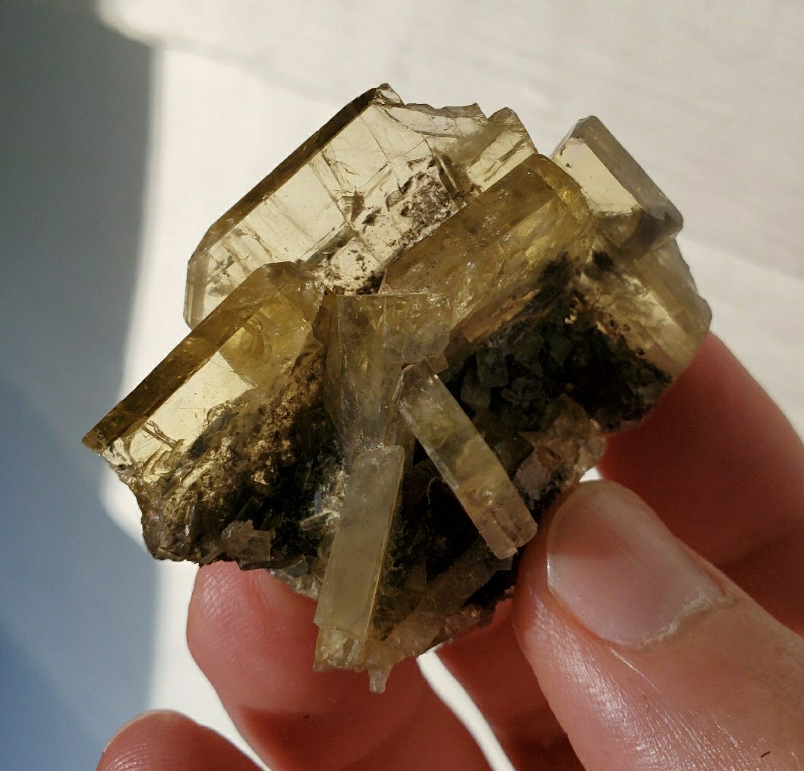 Golden Barite Cluster, Peru