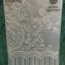 Very RARE Anna Griffin FLORAL DOILY Decorative Scenes Folder Elegant designs