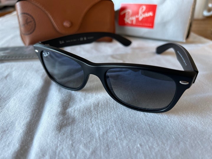 Ray-Ban 'New Wayfarer' Polarized Sunglasses, 52mm blue/grey lens - New/Open-Box