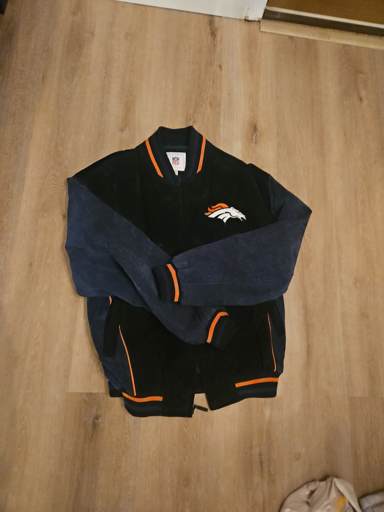 Nfl broncos vintage suede jacket