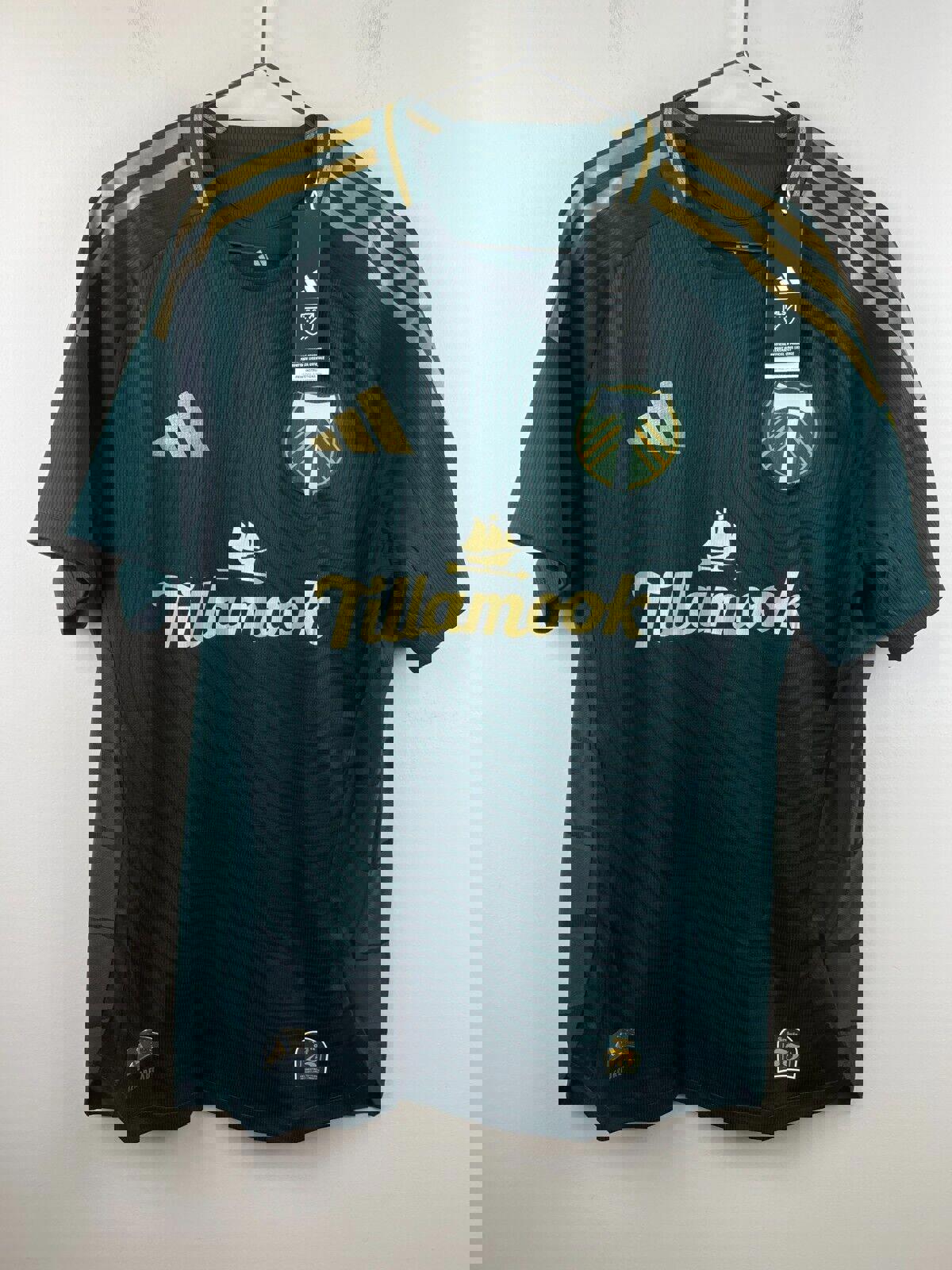 Portland Timbers adidas 2025 Forever Green & Gold Replica Jersey - Green Size L