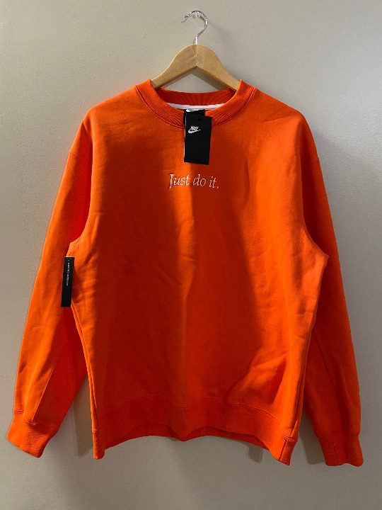 Nike NSW Sportswear 'Just Do It' Heavyweight Crew Sweatshirt Orange M CD0414-891