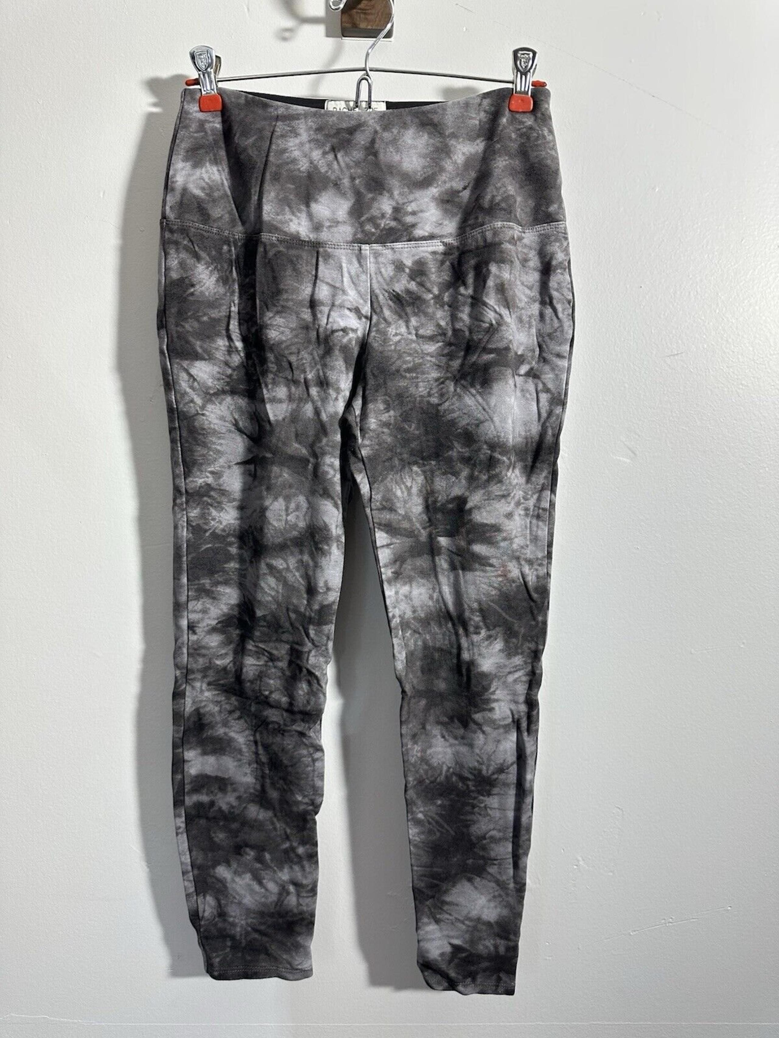 Rachel Zoe Women's High-Waisted Tie-Dye Leggings Black/Gray Size M