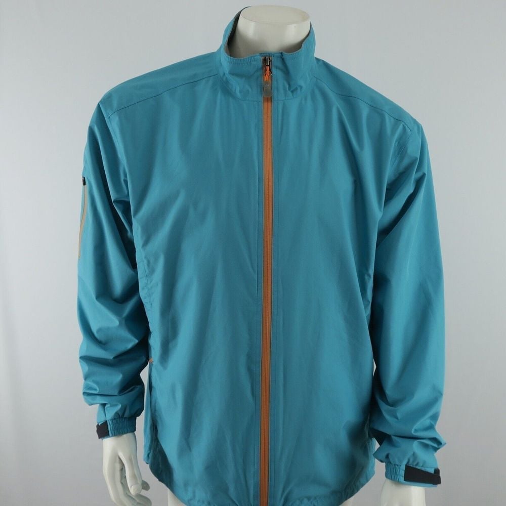 Peter Millar Element 4 Water Full Zip Jacket Mens Large Green Miami Dolphins