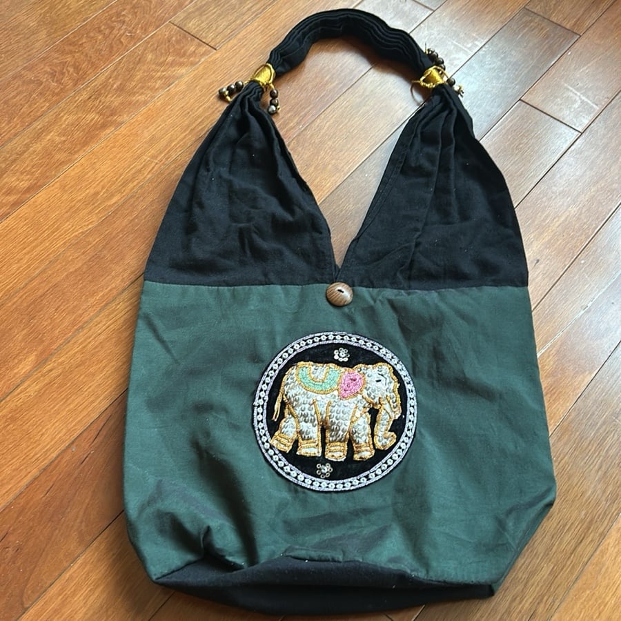 Cute Embroidered Shoulder Bag Boho New Elephant