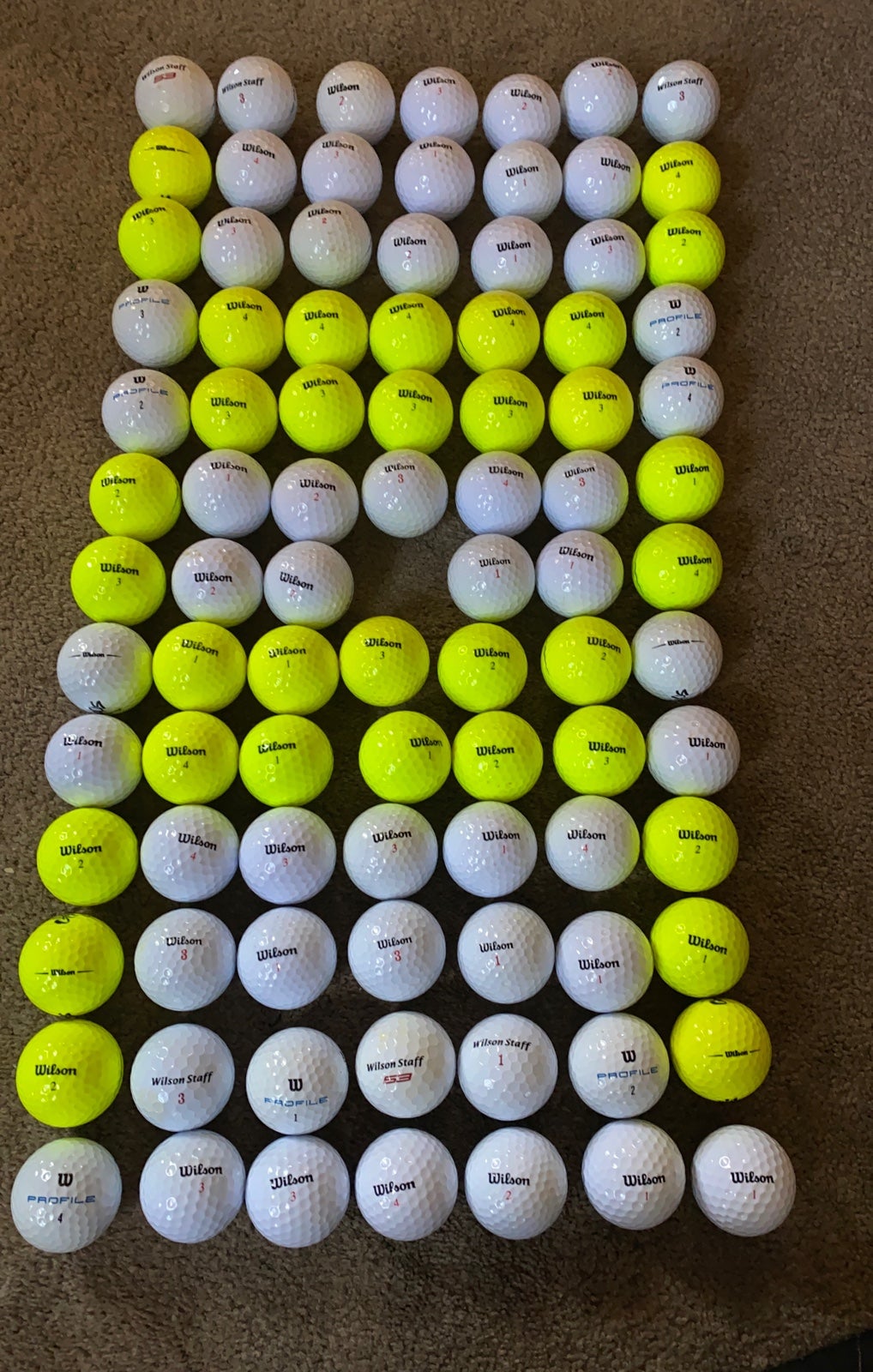 90 Wilson Golf Balls